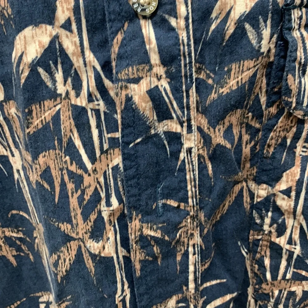 Reel legends men’s button bamboo print short sleeve vented fishing shirt XL - Picture 3 of 5